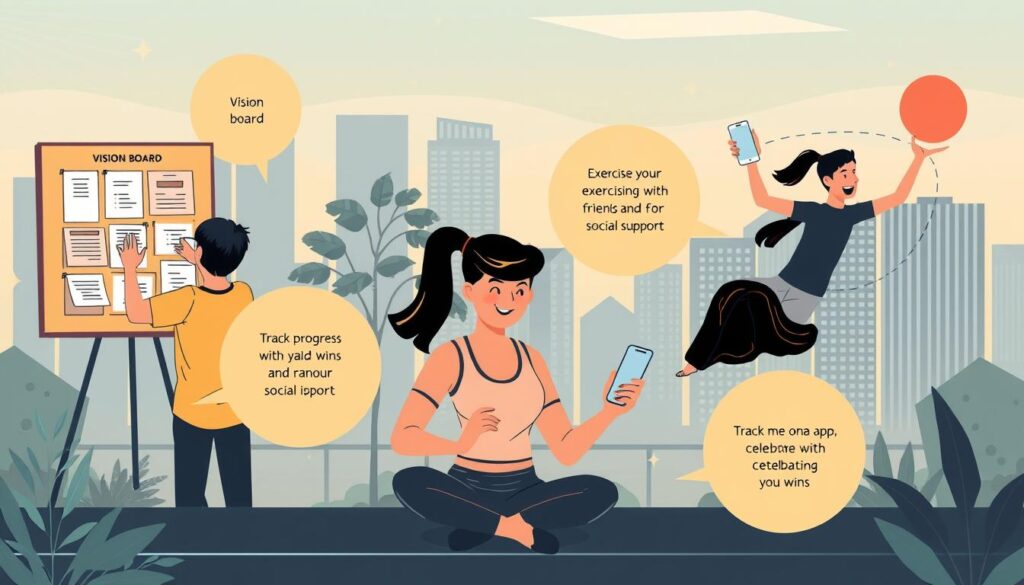 Strategi mempertahankan motivasi untuk gaya hidup aktif dengan visualisasi tujuan dan dukungan sosial Strategi mempertahankan motivasi untuk gaya hidup aktif dengan visualisasi tujuan dan dukungan sosial